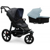 TFK ProA 2v1 Premium Black Combi carrycot + Seat unit Hlboká vanička Blue Dual Color