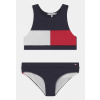 Detské plavky - Dva kusy Tommy Hilfiger outfit 158 Navy Blue (Mrazené plavky na ľadové pôdy 98 104)