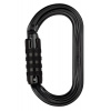 Oválna karabína Petzl OK čierna triact lock