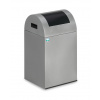 Zberná nádoba na odpad z ocele, samozhášacia, 43 l, strieborná, vhadzovacia klapka antracit
