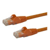 StarTech.com 2m CAT6 Ethernet Cable, 10 Gigabit Snagless RJ45 650MHz 100W PoE Patch Cord, CAT 6 10GbE UTP Network Cable w/Strain Relief, Orange, Fluke Tested/Wiring is UL Certified/TIA - Category 6 -