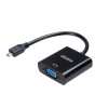 Adaptér AKASA Micro HDMI na VGA, 15 cm, 1080p AK-CBHD21-15BK Akasa