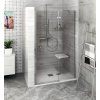 POLYSAN FORTIS LINE 80cm pravé dvere do niky, profil chróm, sklo číre, FL1480R