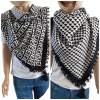 Šatka - Grazia's Scarf viskóza biela, čierna (Dámska šatka)