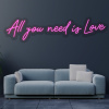 LED neon - All you need is Love Farba neónu: 10 Cyklamenová, Šírka neónu: 120cm, Orez neónu: Cut to Shape (výrez do tvaru)