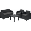 ALLIBERT GEORGIA SET antracit/sivá (216742) - set záhradného nábytku