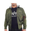 Alpha Industries pánska prechodná bunda MA-1 TT HOOD dark green Veľkosť: M, Farba: zelená