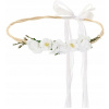 WIAN5 Party Deco Čelenka z umelých kvetín 18cm Biela