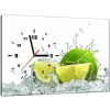 Hodiny - Kitchen clock Painting limonka 60x40 na stenu (Hodiny - Kitchen clock Painting limonka 60x40 na stenu)