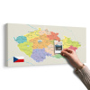 Obraz na korku štýlová mapa Česka s vlajkou