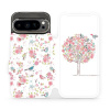 Flipové pouzdro Mobiwear - Google Pixel 9 Pro - M120S Strom a ptáčci (Knížkové flip pouzdro, obal, kryt na mobil Google Pixel 9 Pro - M120S Strom a ptáčci, materiál Umělá kůže + TPU - ochrana 360°, st