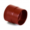 LP spojka rúr zvodu - RAL 3009 Hnedočervená, 80 mm
