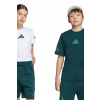 Detské tričko adidas zelená farba, s potlačou, JW2432 128
