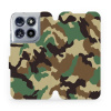 Flip pouzdro na mobil Motorola Moto G67 5G - Mobiwear V111P, maskáče (Flip pouzdro, obal, kryt na mobil Motorola Moto G67 5G, tenký design, silikonová vanička, stojánek)