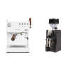 Ascaso Steel DUO PID PLUS, White&Wood + Eureka Mignon Zero, CR black