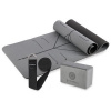 HMS Gray Set na jogu - YM10 Pad, Yoga Block KJ02 a popruh SJ02