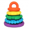 Jellystone Designs skladacia pyramída s hryzátkami Rainbow Bright
