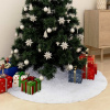 zahrada-XL Koberec pod vianočný stromček biely 90 cm umelá kožušina 330269