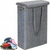 Stojanový kôš na bielizeň, obdĺžnikový, sivý, 44 l