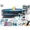 KOŠÍK + RÁM BAZÉN 488x122 CM INTEX 26326 ČERPADLÁ (Rám pre veľký záhradný bazén Intex 488x122 26326GN 23v1 FULL + RCD spínač)