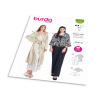 Strih Burda 5720 - Kabátik s opaskom, kimono, saténový kabátik, kardigan