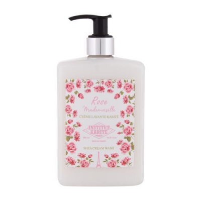 Institut Karité Shea Cream Wash Rose Mademoiselle čistiaci a osviežujúci sprchovací krém 500 ml pre ženy