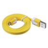 Micro USB kábel Samsung, HTC, Sony, Nokia, LG color yellow