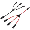 1x rozdeľovač Y solárny konektor samec na 3x zásuvka + zásuvka na 3x zástrčka čierna, červená TRU COMPONENTS Množstvo: 2 ks; TC-12195664