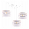 Light Home Závesné svietidlo Elegance Spider, 3x textilné tienidlo (mix 3 farieb), (výber z 2 farieb konštrukcie), (fi 35cm)