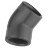 Koleno 45 ° PVC 32 x 32 mm lepenie / lepenie