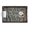 Rohož CurePink Netflix The Witcher Zaklínač Toss A Coin Šedá 60 x 40 cm