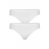Lilian bambusové bikiny nohavičky - 2 ks S biela