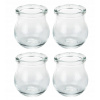 Sklenená nádoba na sviečky 4 ks sklenené banky