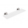 Nimco Unix Polička, dĺžka 40 cm, matné sklo/brúsená nerezová UNM 13091B-40-10