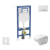 Geberit Duofix Set predstenovej inštalácie, klozetu a dosky Duravit D-Code, tlačidla Sigma50, Rimless, SoftClose, alpská biela SANI11CP3106