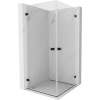Mexen Lunar-B Duo výklopný sprchový kút 75 x 75 cm, číre sklo, čierna matná, 832-075L-075P-70-00