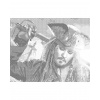 ZUTY Bodkovanie - KAPITÁN JACK SPARROW SO ŠABĽOU Rámovanie: vypnuté plátno na rám, Rozmer: 40x50 cm