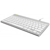 R-GO Tools Compact Break kabelový klávesnice německá, QWERTZ bílá ergonomická