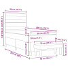 vidaXL Boxspring posteľ s matracom a lavicou krémová 90x200 cm tkanina - Béžová - 265179-281831