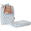 XKKO BMB Bambusová zavinovačka 120 × 120 - Scandinavian Baby Blue Cross + klipy na kočárek