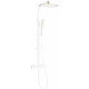 Mexen - CQ49 sprchový set s termostatickou batériou Cube, biela-zlatá, 772504995-25