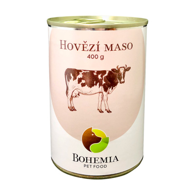 Bohemia Pet Food BOHEMIA Hovädzie mäso vo vlastnej šťave 400 g