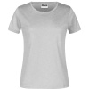 James & Nicholson Tričko JN 789, krátký rukáv, dámské COT02078903401-grey heathe S Melír šedá