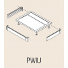 SanSwiss ILA - Hliníkový přední panel pro obdélníkovou vaničku, U-panel, 3 strany, 900 x 1400 mm - barva bílá PWIU901409004
