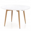 Rozkladací stôl Caliber 160/200x90cm Biely Mat/Dub San Remo/Naturalny