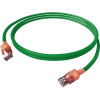 Easylan CS1OGADAD0075 RJ45 sieťové káble, prepojovacie káble CAT 6A S/FTP 7.50 m zelená dvojžilový tienený, bez halogénov, samozhášavý 1 ks; CS1OGADAD0075