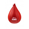 RING SPORT Boxovací reflexní hruška z pravé kůže, délka 33cm, průměr 20 cm, červená