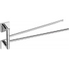 Sapho X-SQUARE dvojitý držiak uterákov otočný 420mm, chróm SPH XQ405