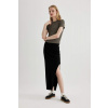 DEFACTO Corduroy Camisole Maxi Skirt čierna M DEFACTO 8683523872280