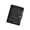 Pánska peňaženka Pierre Cardin SAHARA TILAK15 326A z čierno-červenej hovädzej kože 10 x 13 x 3 cm